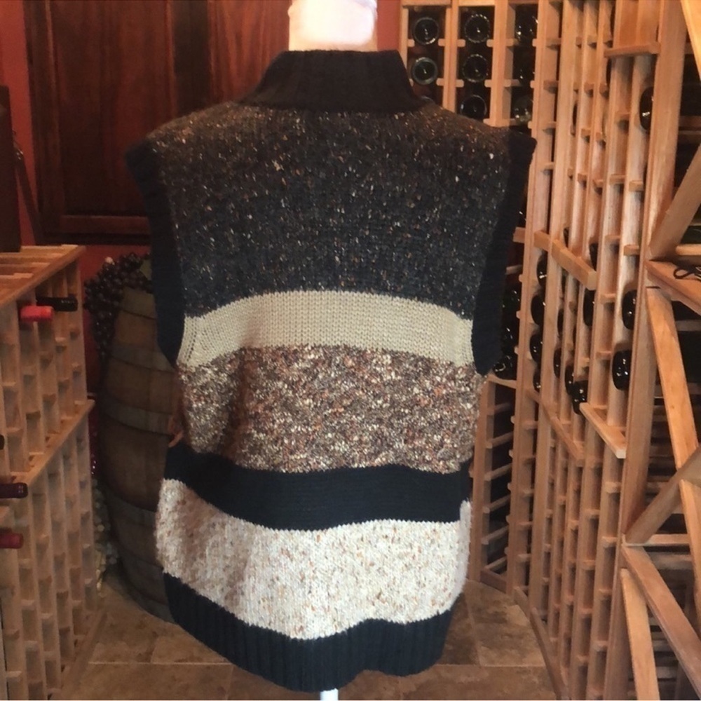 CHRISTOPHER & BANKS Lovely Zip-up Sweater Vest Size L - Picture 5 of 10